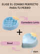 🐶 🍽️ SET Comedero Lento 🍓 + Bowl 🥤 de Fresa para Perro