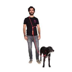 Correa Para Perro Handsfree Neon Coral