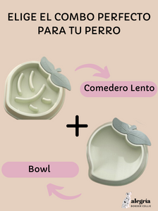 🐶 🍽️ SET Comedero Lento🍈 + Bowl De Melon Para Perro