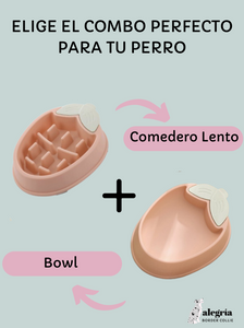 🐶 🍽️ SET Comedero Lento 🌽 + Bowl 🥤 De Maiz Para Perro