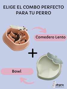 🐶 🍽️ SET Comedero Lento🍈 + Bowl De Melon Para Perro