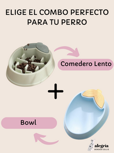 🐶 🍽️ SET Comedero Lento 🌽 + Bowl 🥤 De Maiz Para Perro