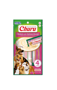 Snack Para Perro Cremoso Inaba Churu Pollo y Salmón - 14 Gr